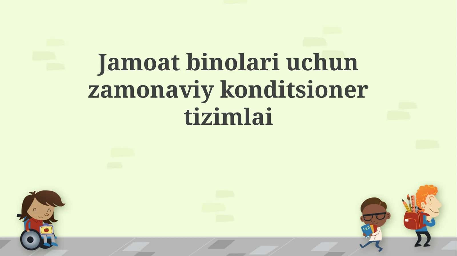 Jamoat binolari uchun zamonaviy konditsioner tizimlai 1