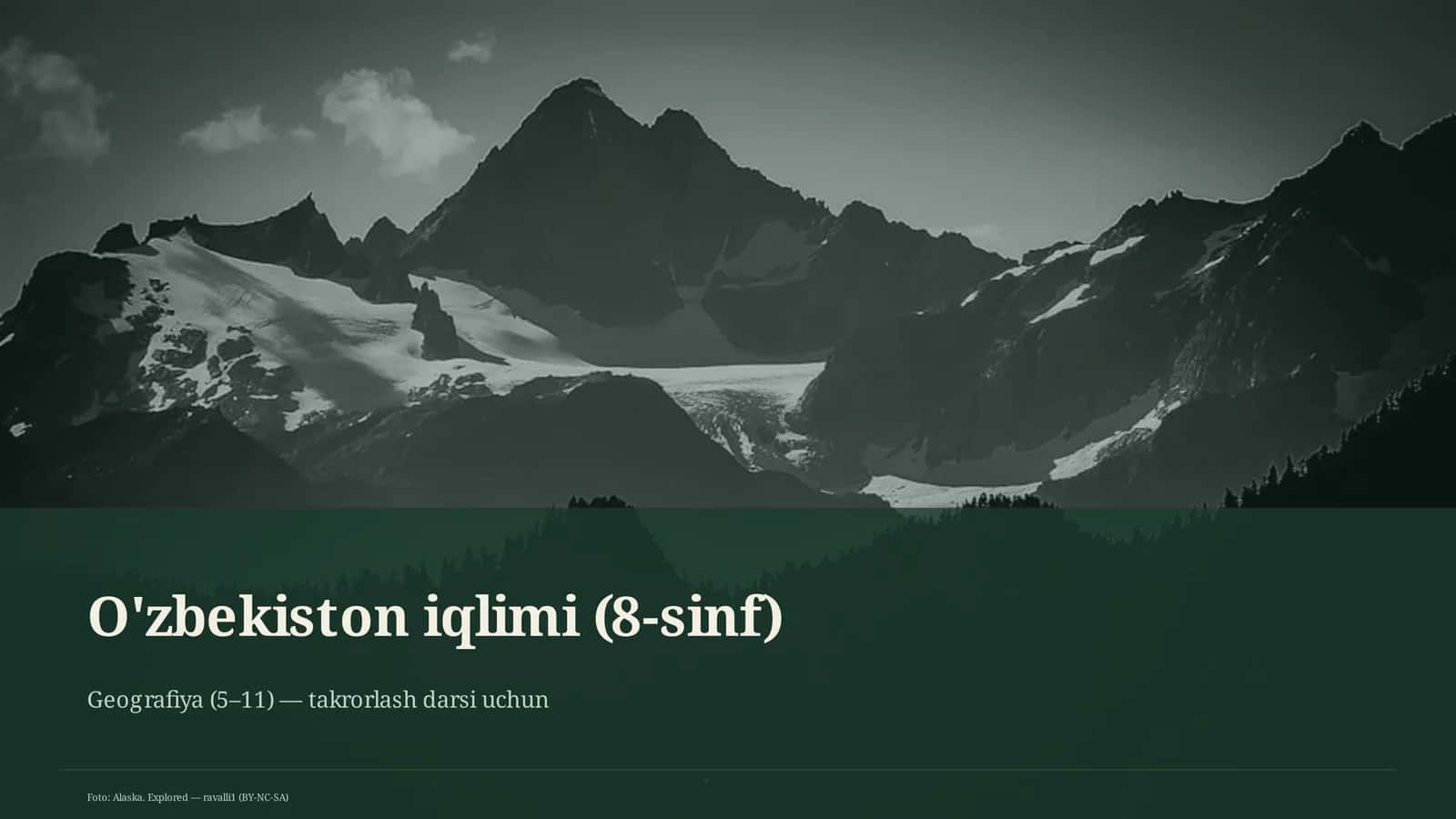 O'zbekiston iqlimi (8-sinf) 1