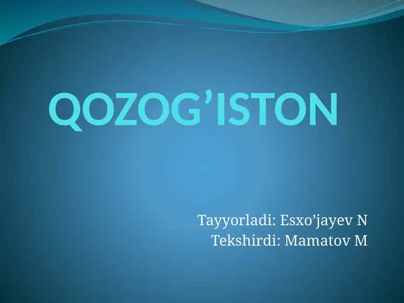 Qozog'iston 1