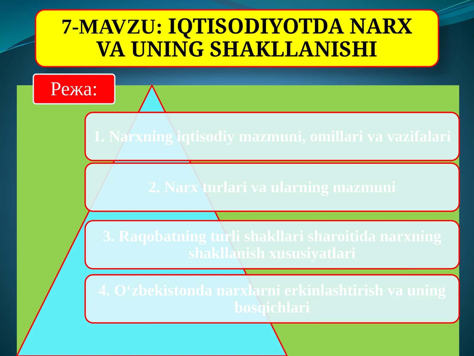 Narxga ta’sir etuvchi omillari 1