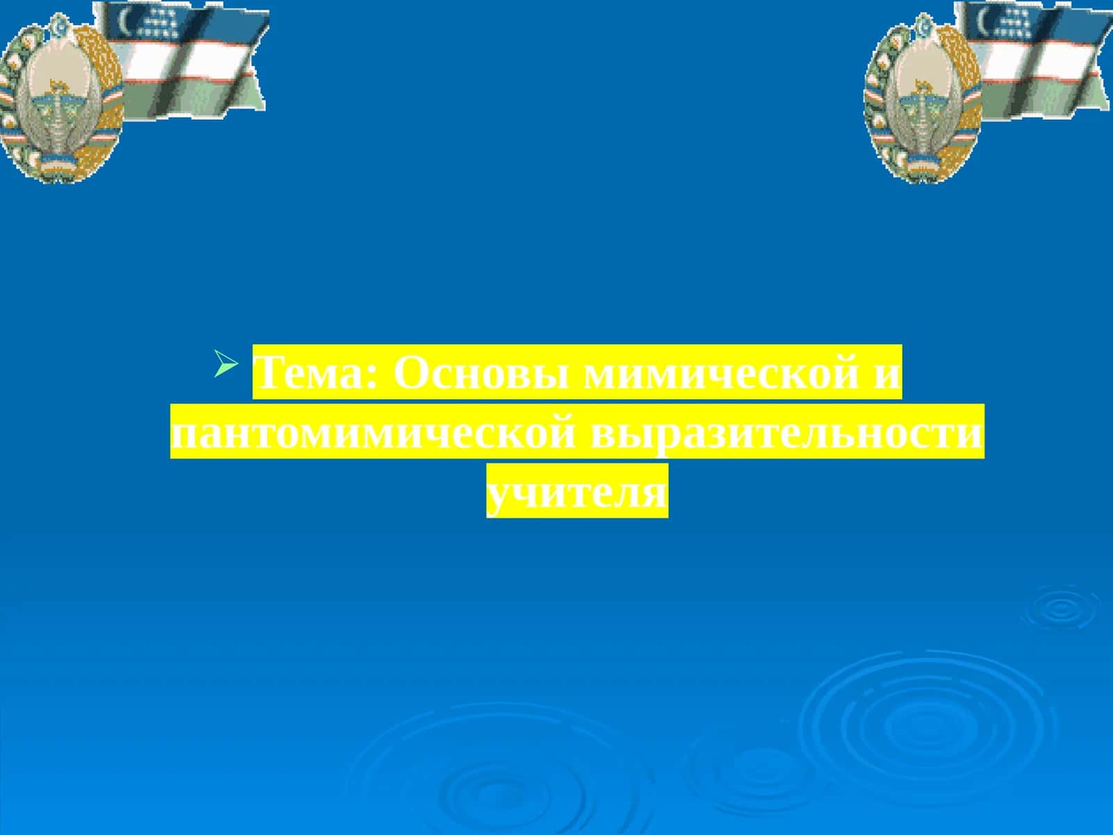 Основы мимической и пантомимической выразительности учителя 1