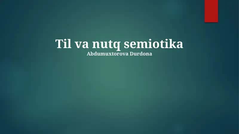 Til va nutq semiotika 1