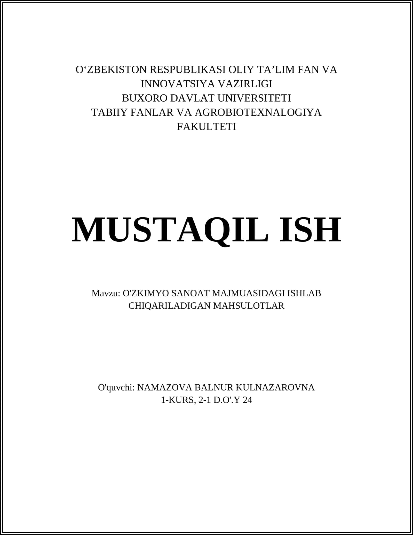 Ammiak ishlab chiqarish 1