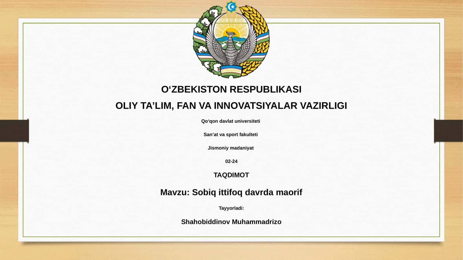 Sobiq ittifoq davrda maorif 1