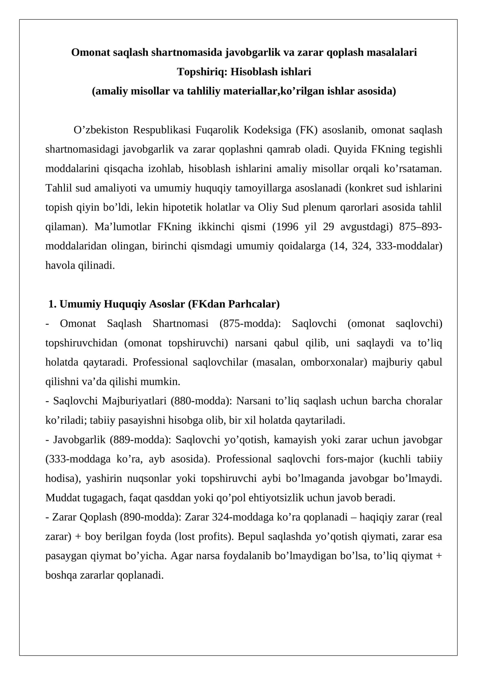 Hisoblash ishlari 1