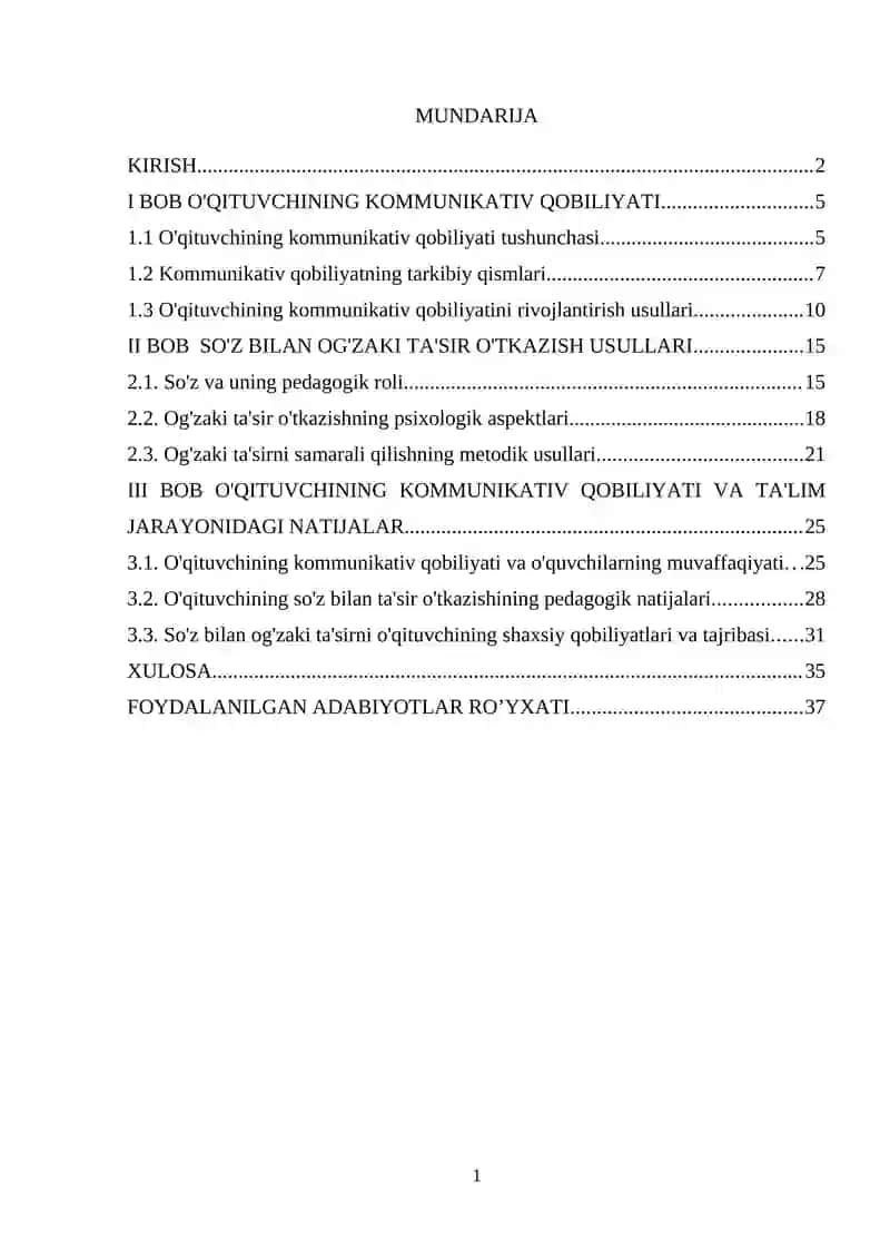 O'qituvchining kommunikativ qobiliyati