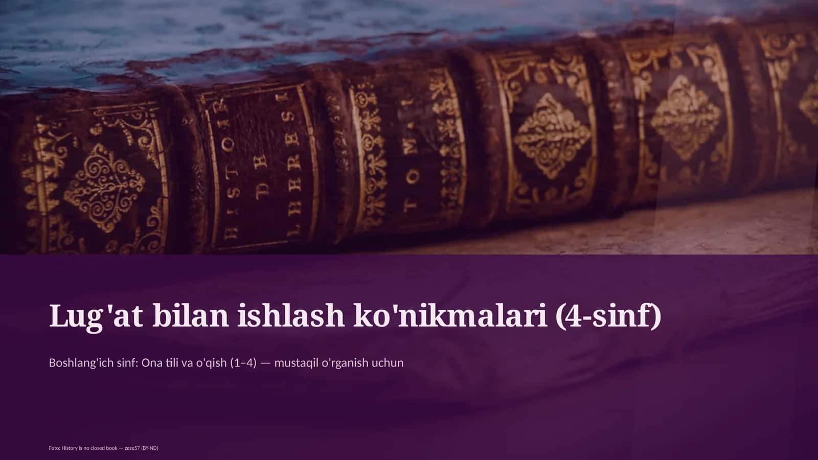 Lug'at bilan ishlash ko'nikmalari (4-sinf) 1