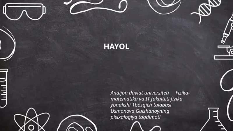 Hayolning taʼrifi va mohiyati 1