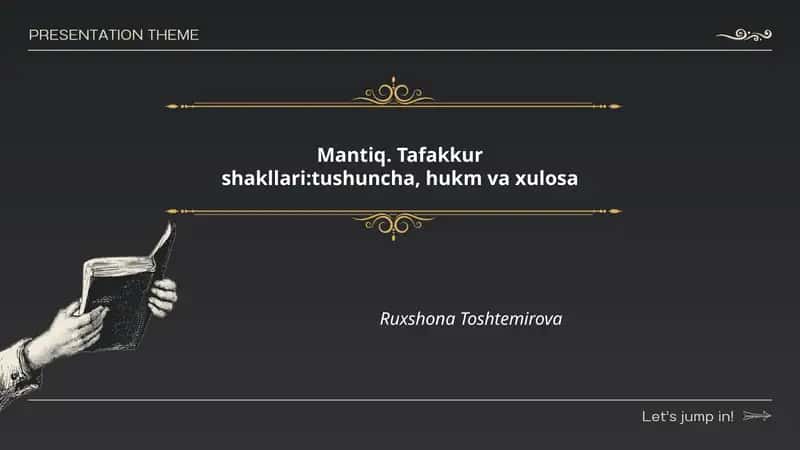 Mantiq. Tafakkur 1