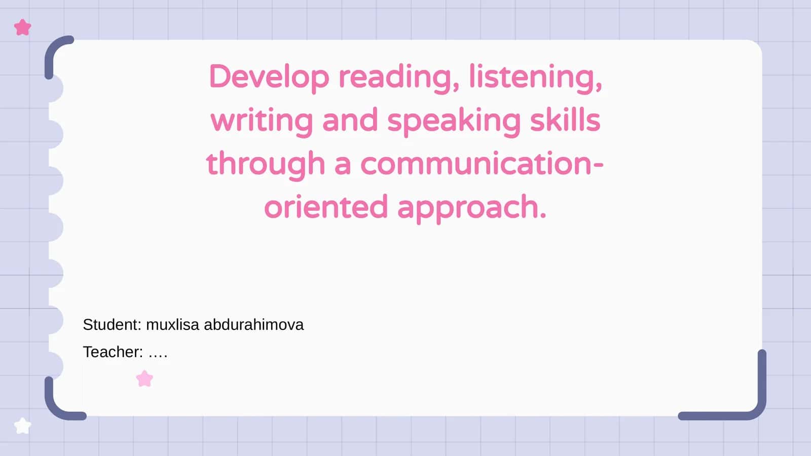 Communication-Oriented Language Learning 1
