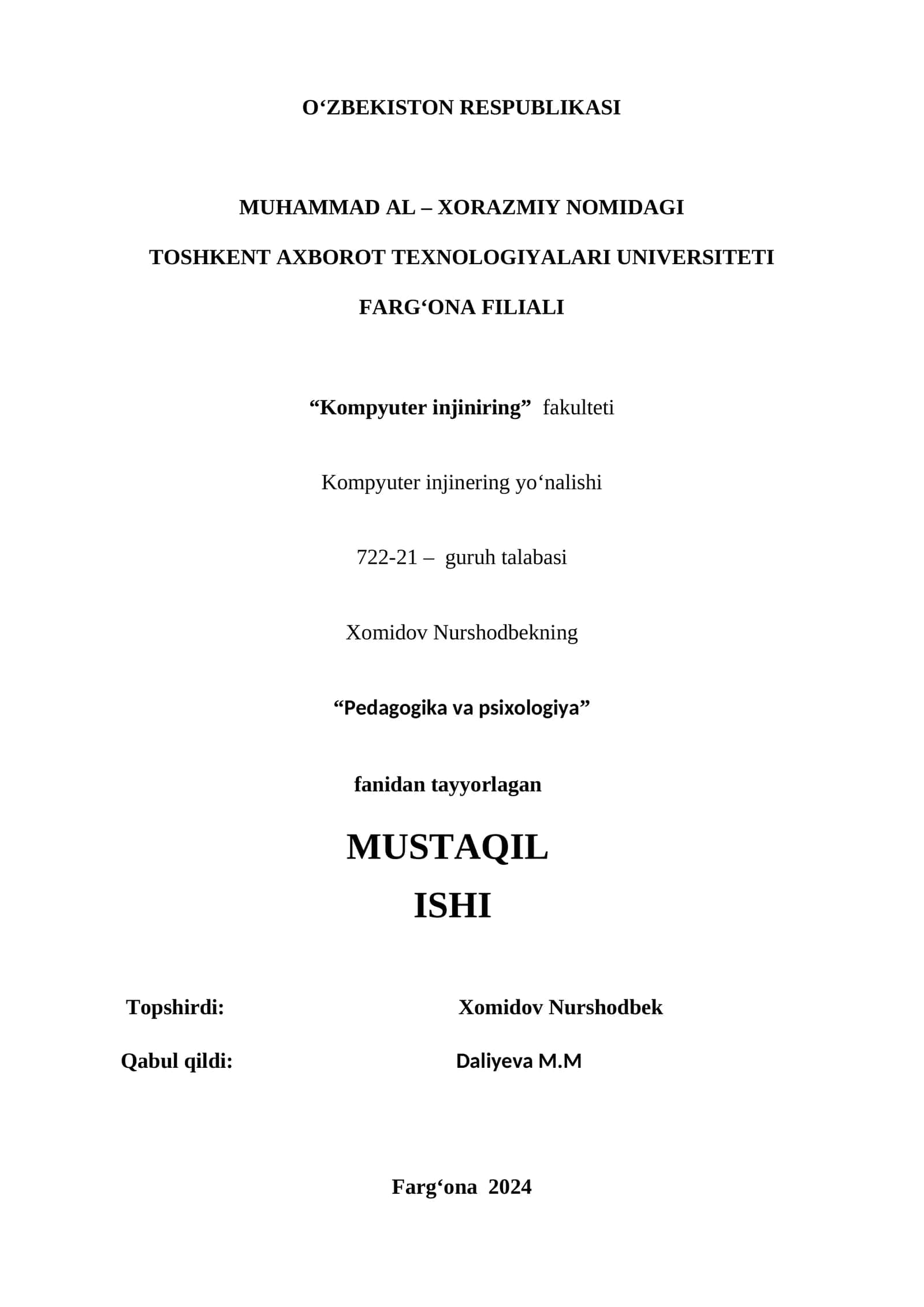Boshlang’ich ta’limda tarbiya nazariyasi 1