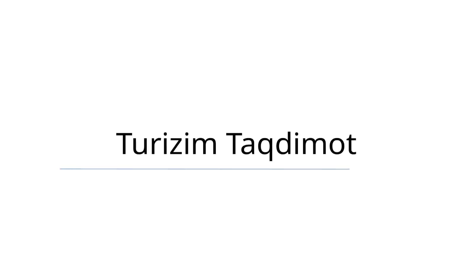 Turizim Taqdimot 1