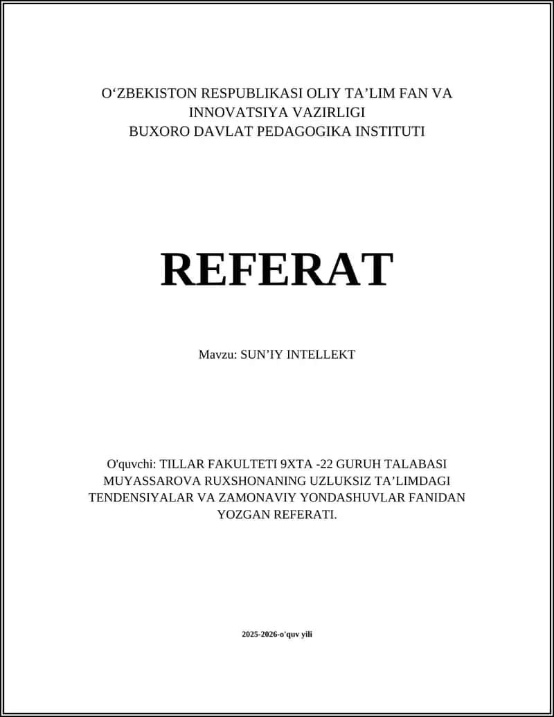 SUNʼIY INTELLEKT 1