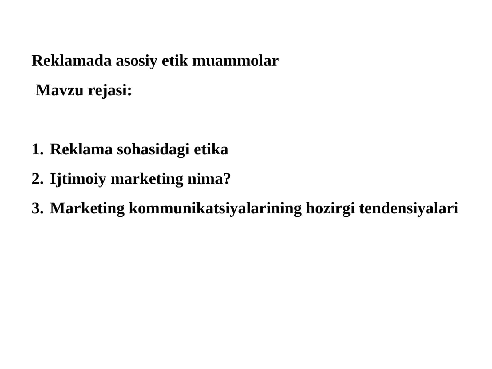 Reklamada asosiy etik muammolar 1