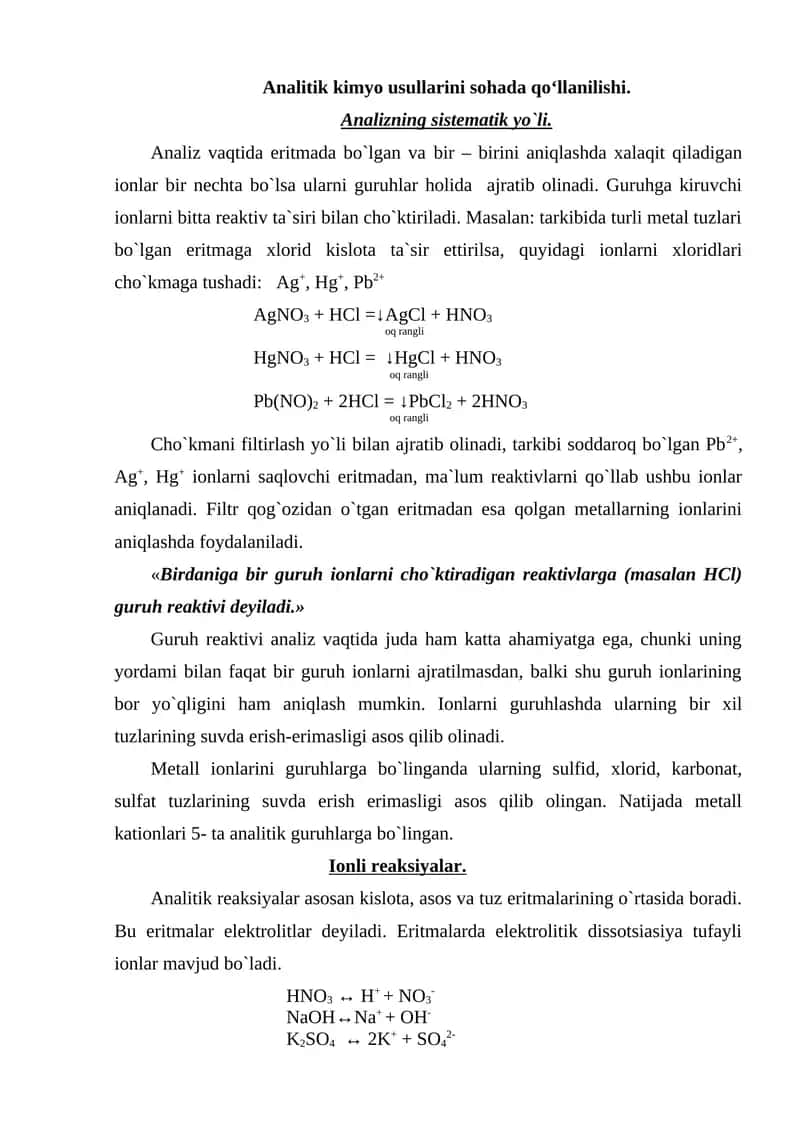 Analitik kimyo usullarini 1