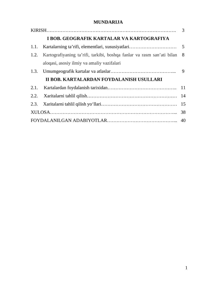 Kartografiya fanining nazariy asoslari 1
