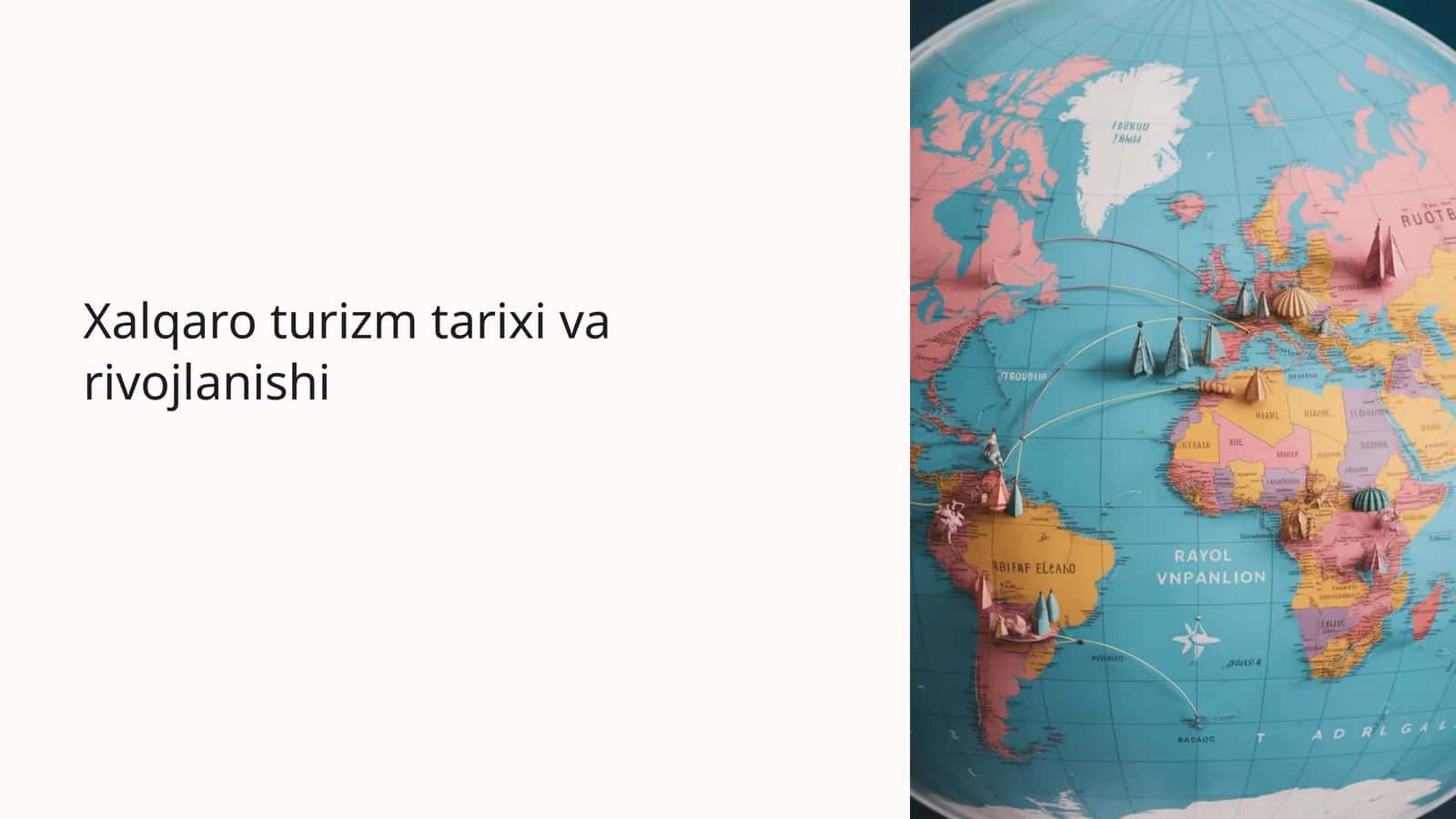 Xalqaro turizm tarixi va rivojlanishi 1