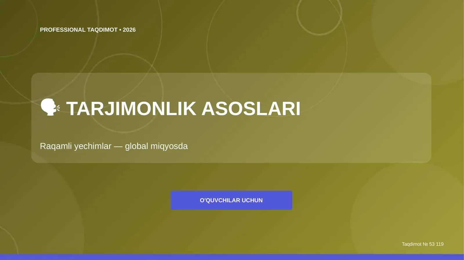 TARJIMONLIK ASOSLARI 1