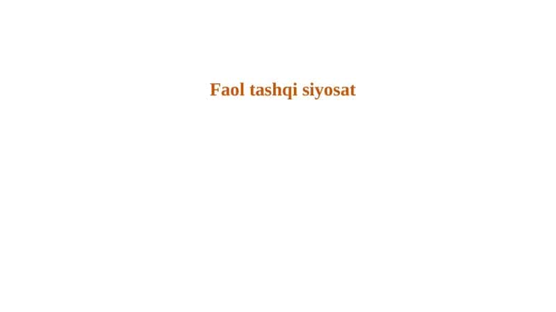 Faol tashqisiy operatsiyalar 1