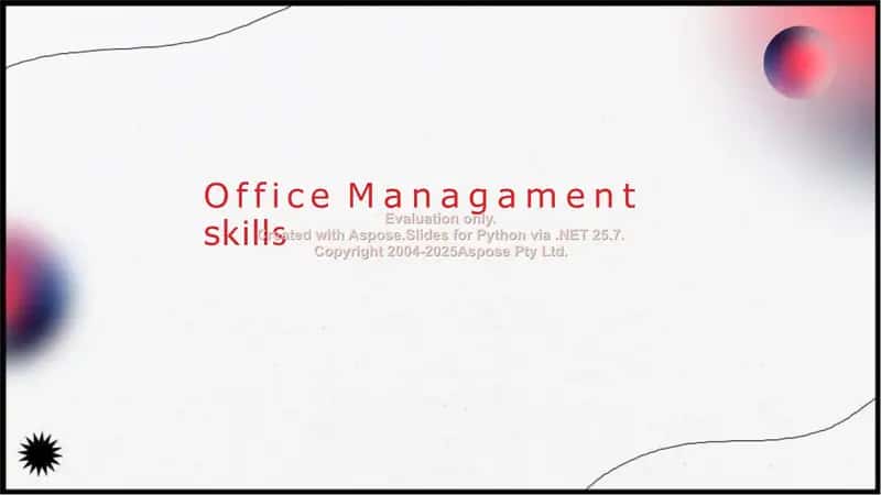 Office Management skills 1