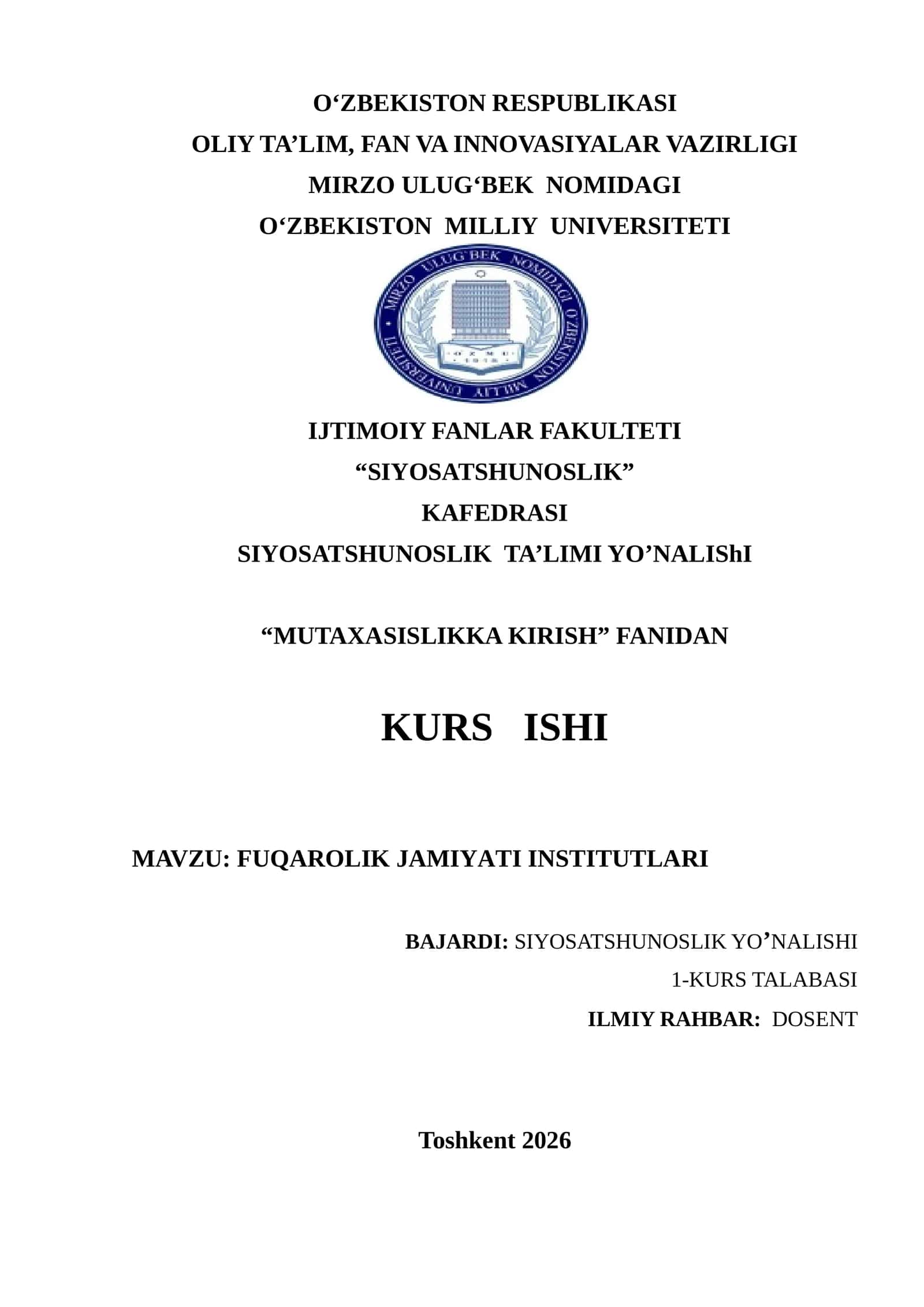 FUQAROLIK JAMIYATI INSTITUTLARI 1