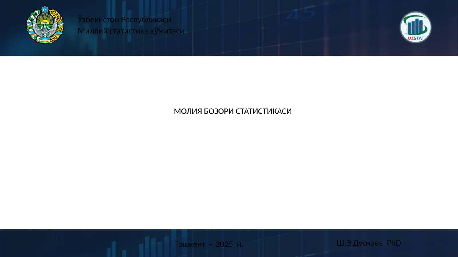 МОЛИЯ БОЗОРИ СТАТИСТИКАСИ 1