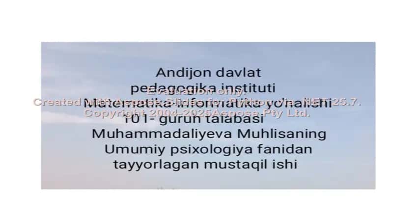 Kichik maktab yoshi davrida psixik rivojlanish xususiyatlari 1