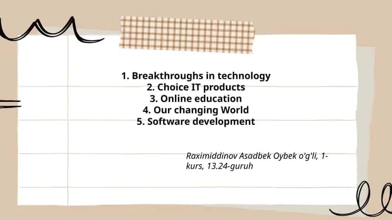 Our changing World 1
