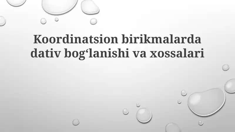 Koordinatsion birikmalarining kimyoviy bog'lanishlari 1