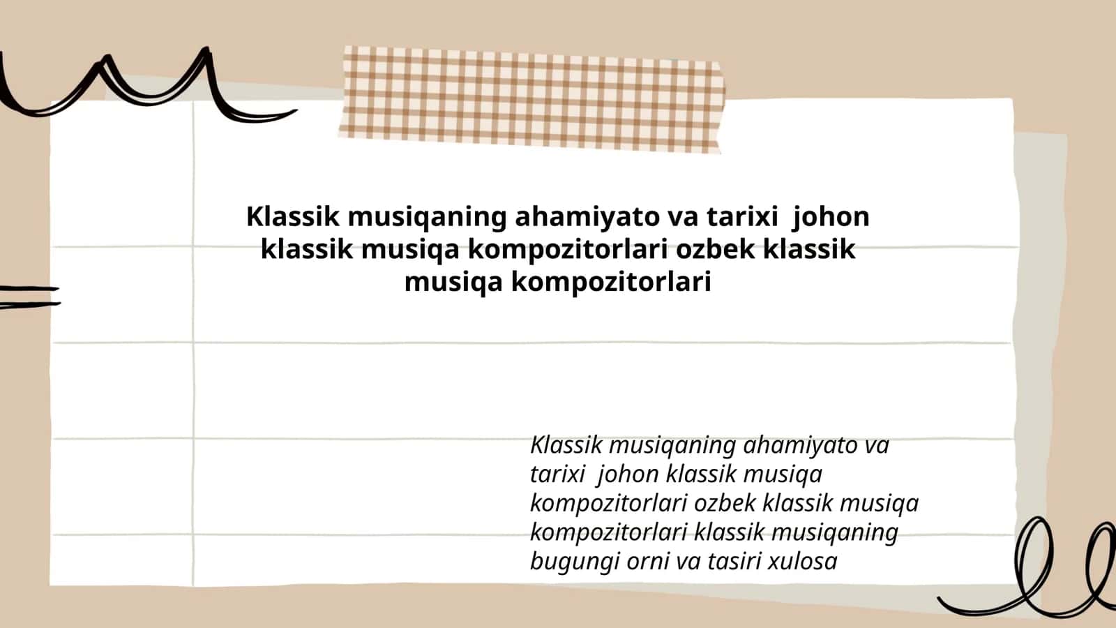 Klassik musiqa va uning tarixi 1