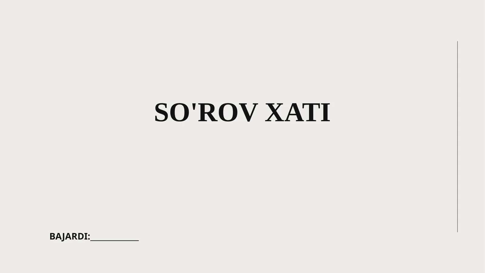 So'rov xati 1