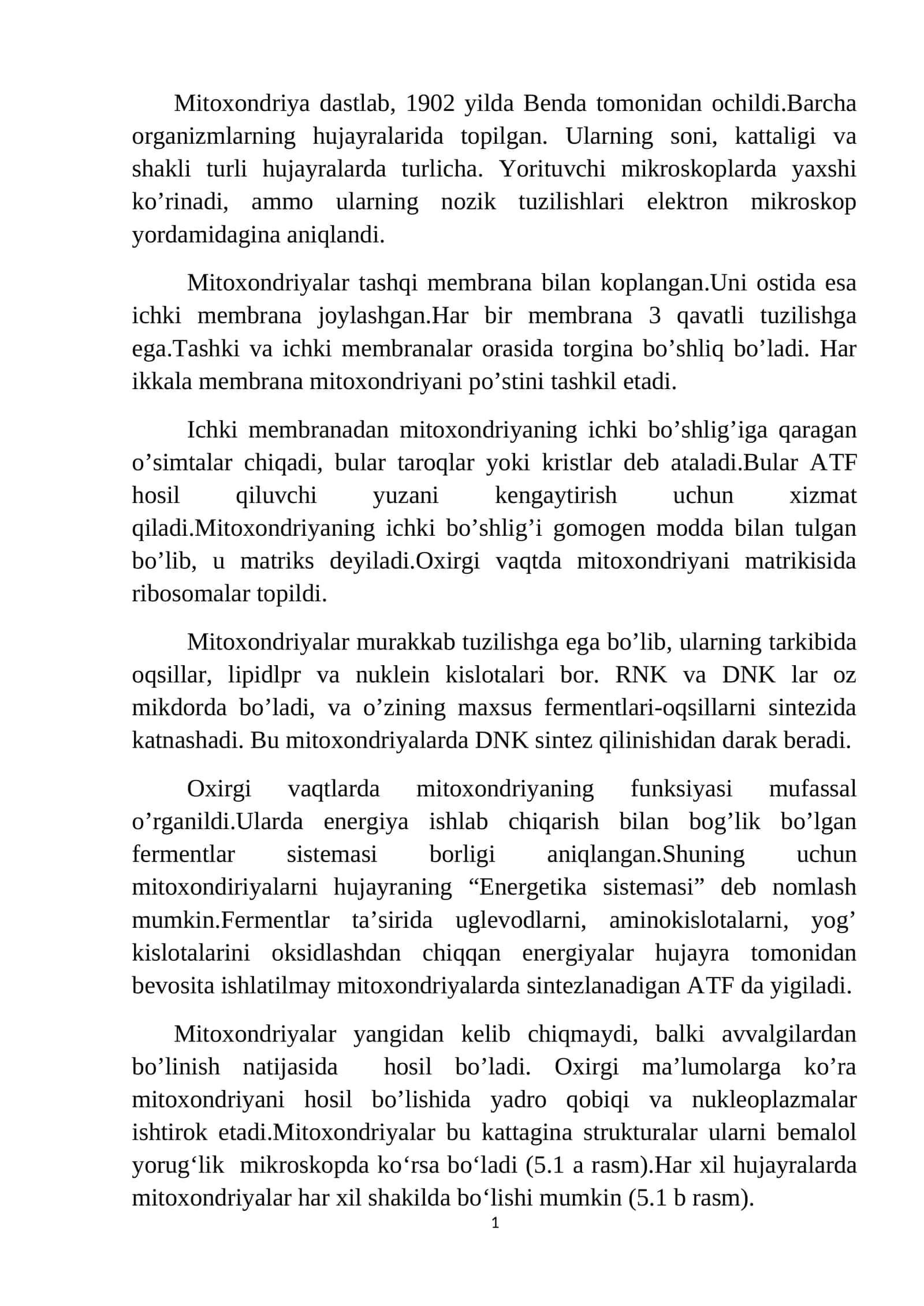 Mitoxondriya 1