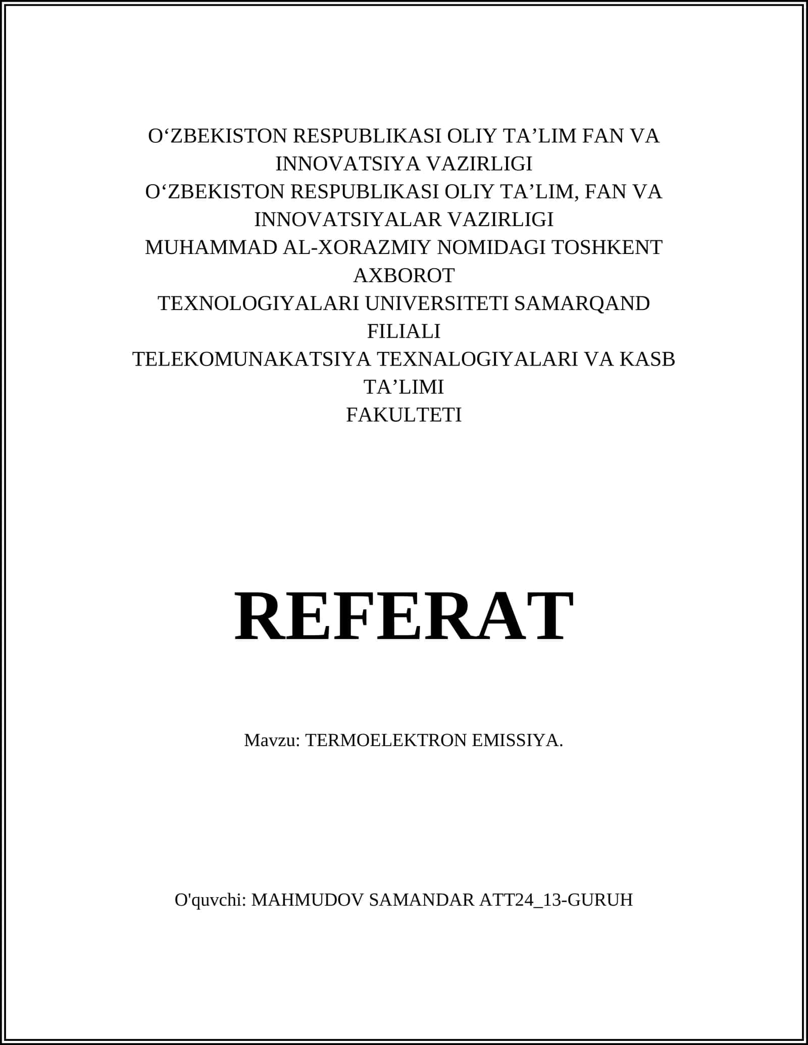 TERMOELEKTRON EMISSIYA 1