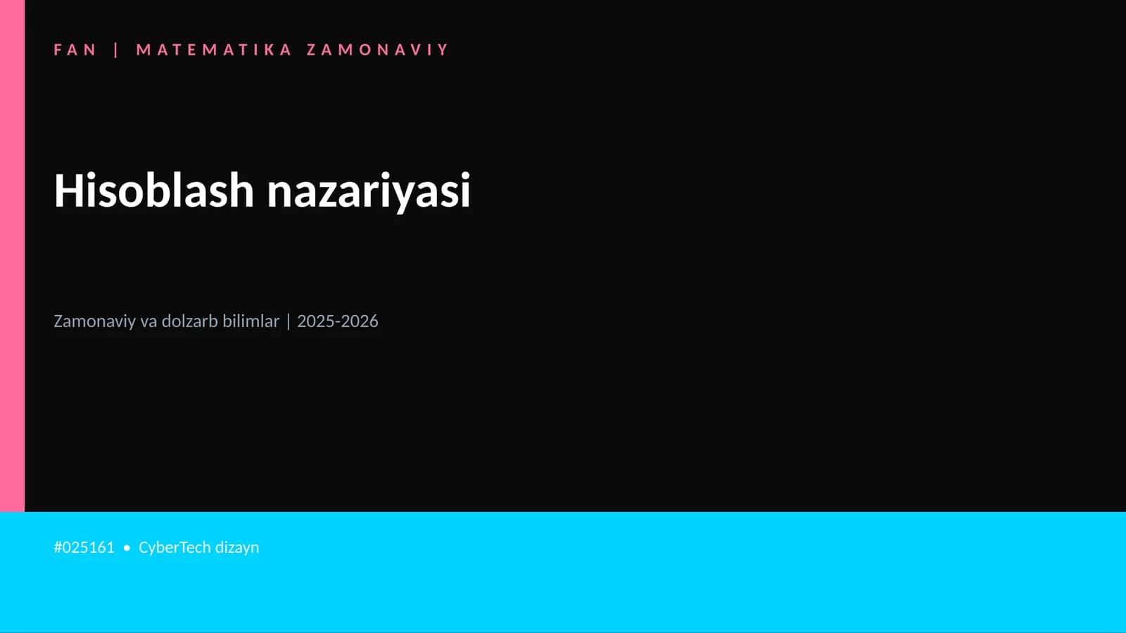 FAN | MATEMATIKA ZAMONAVIY 1