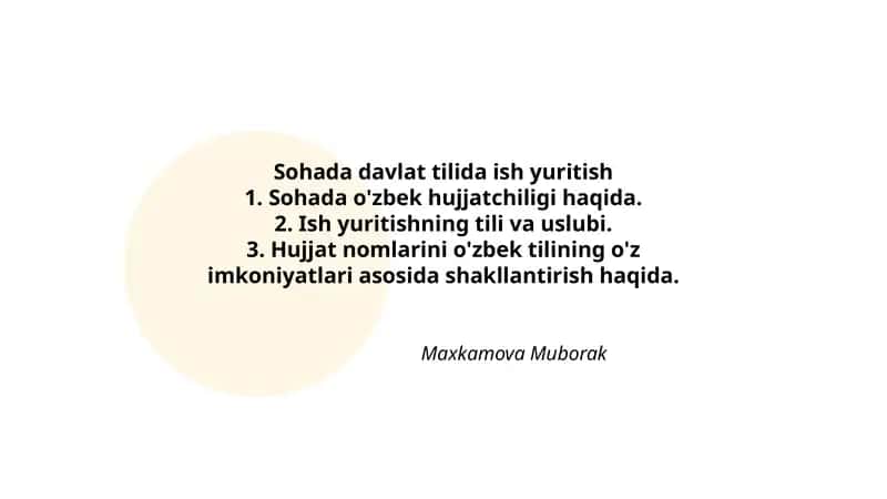Sohada Davlat Tilida Ish Yuritish 1