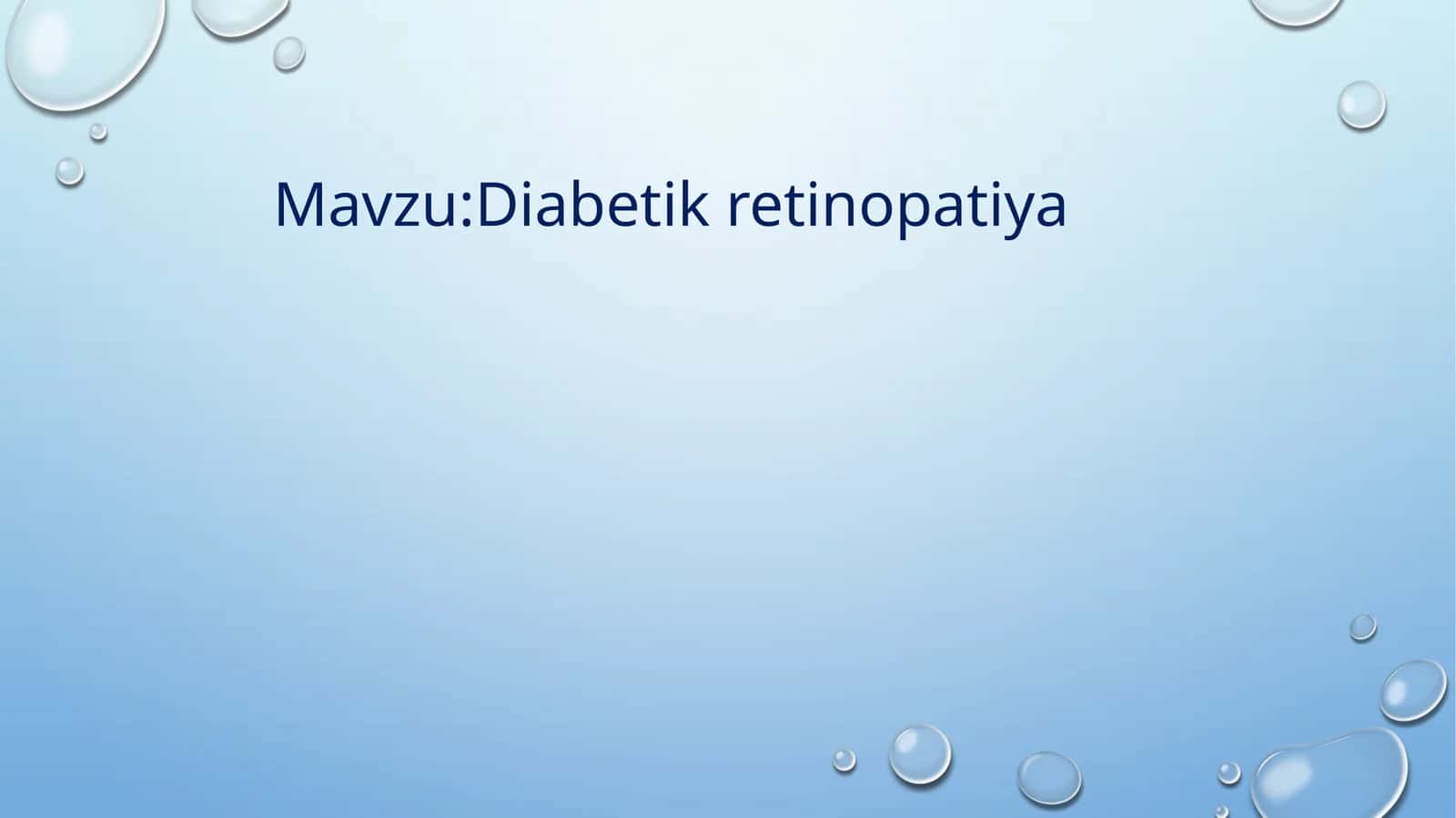 Diabetikretinopatiya 1