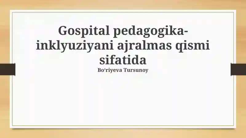Kasalxona pedagogikasi