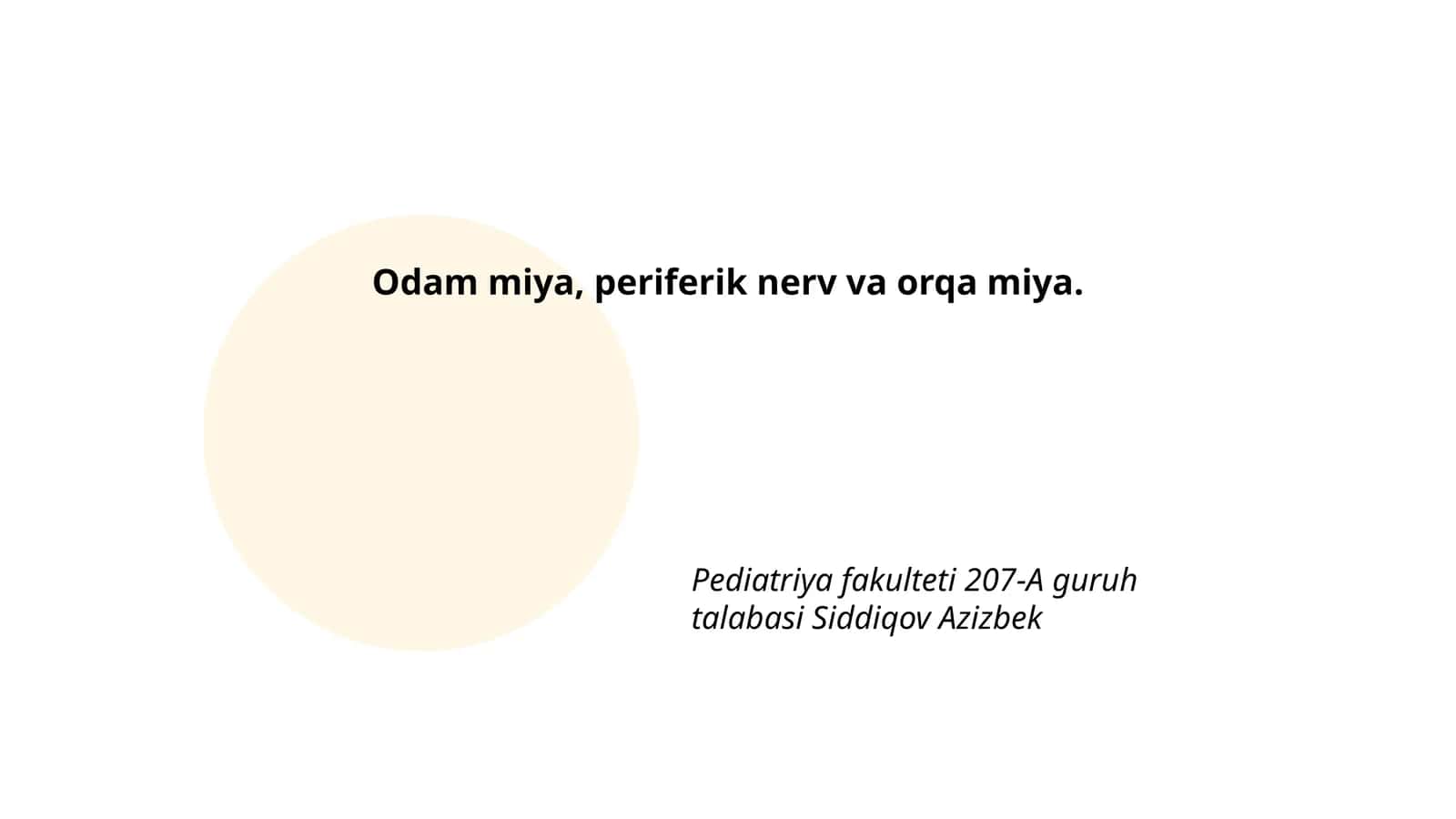 Odam miyasi anatomiyasi 1