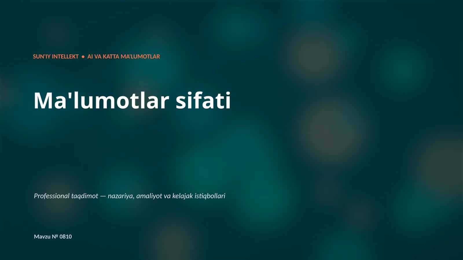 Professional taqdimot — nazariya, amaliyot va kelajak istiqbollari 1