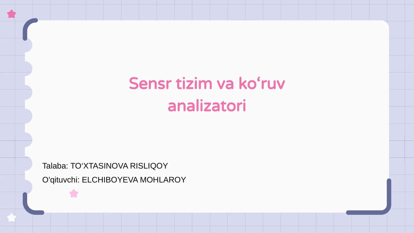 Sensr tizim va ko‘ruv analizatori 1