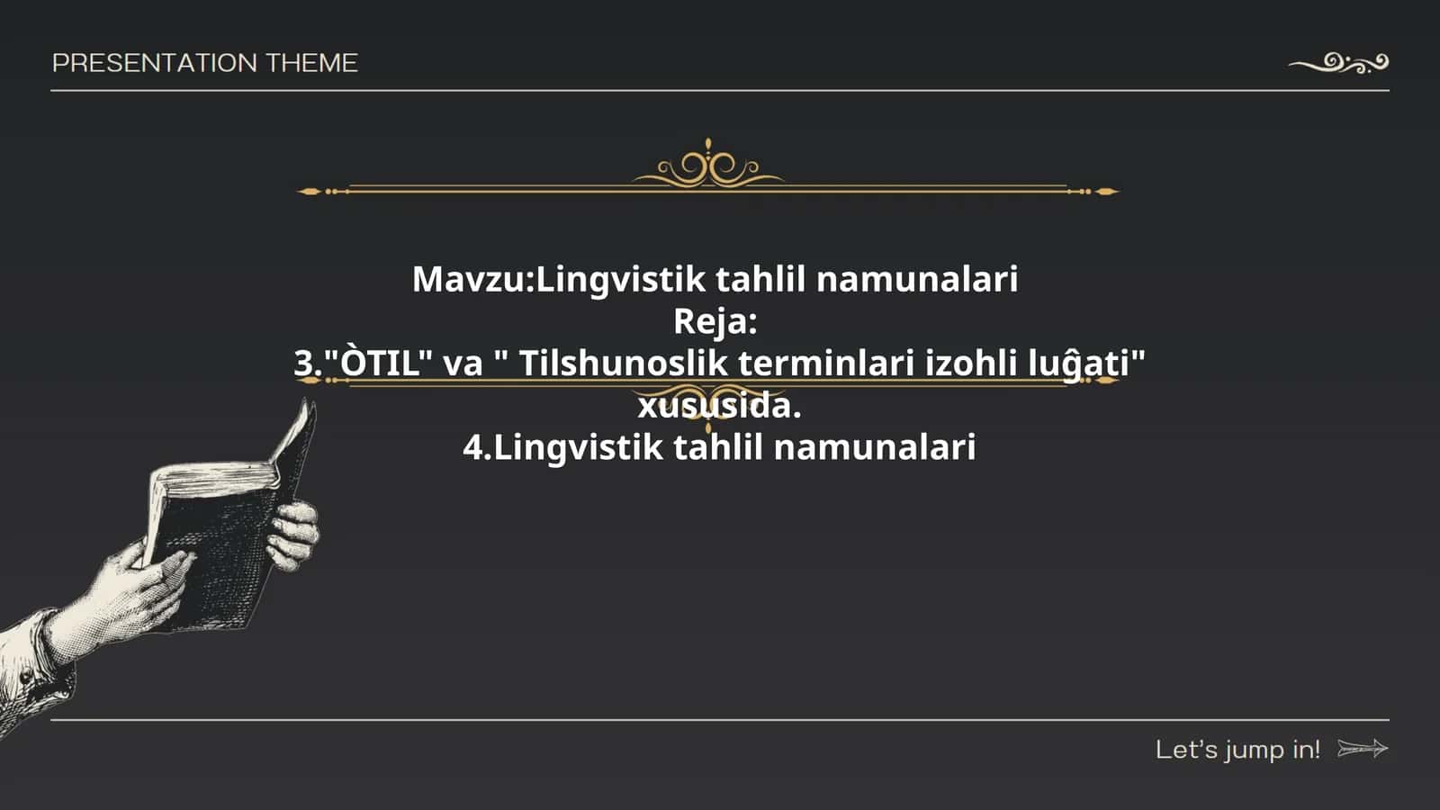 Lingvistik tahlil namunalari 1