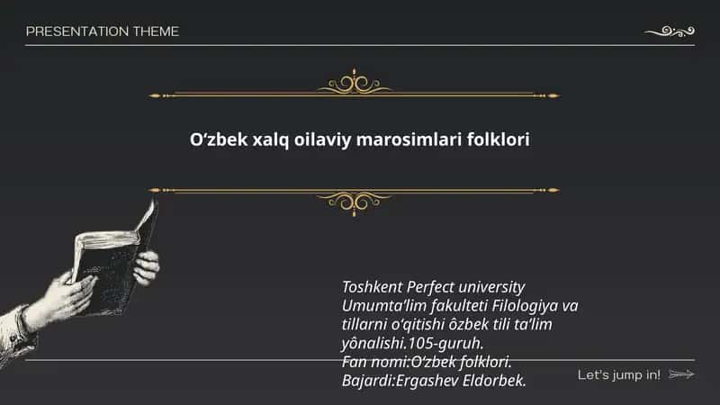 Oʻzbek xalq oilaviy marosimlari folklori 1