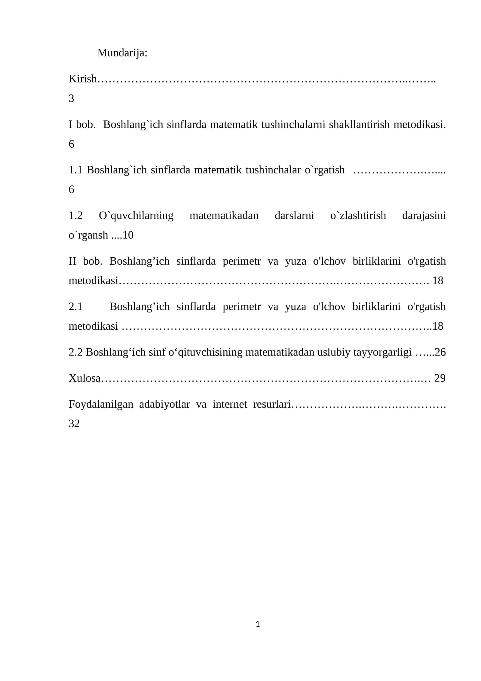 Boshlang'ich sinflarda matematik tushinchalarni shakllantirish metodikasi 1