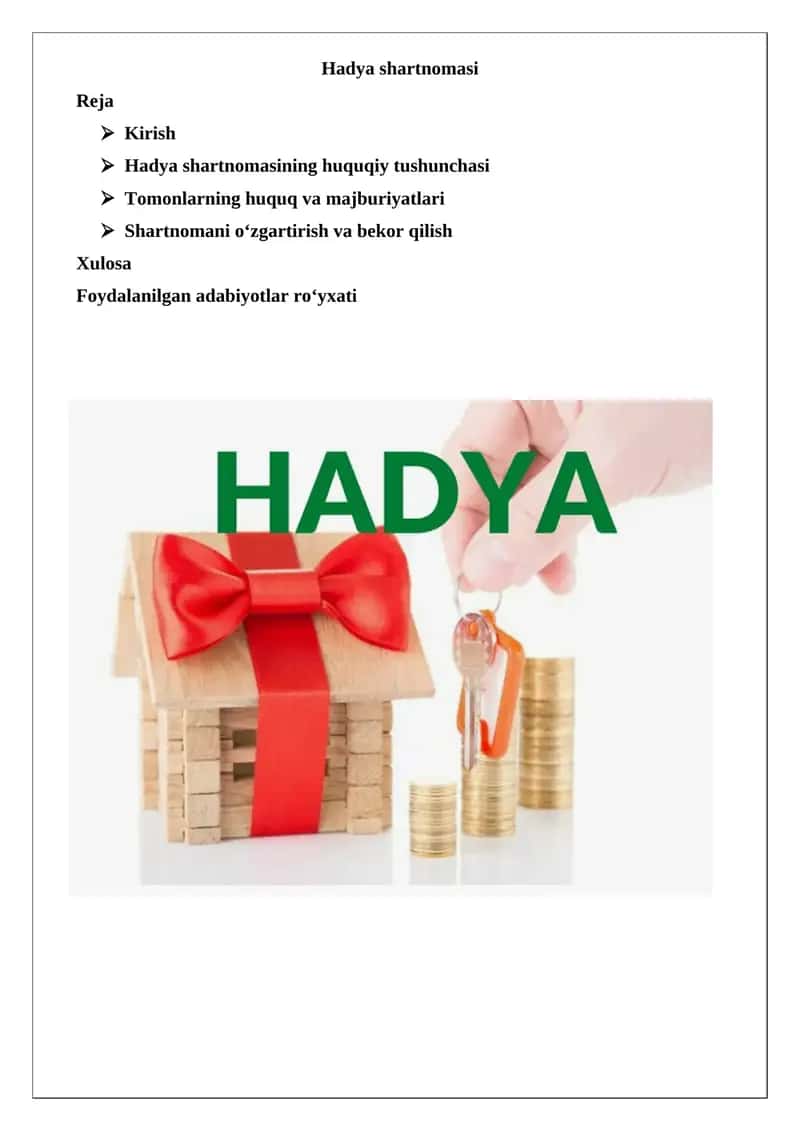 Hadya shartnomasi 1