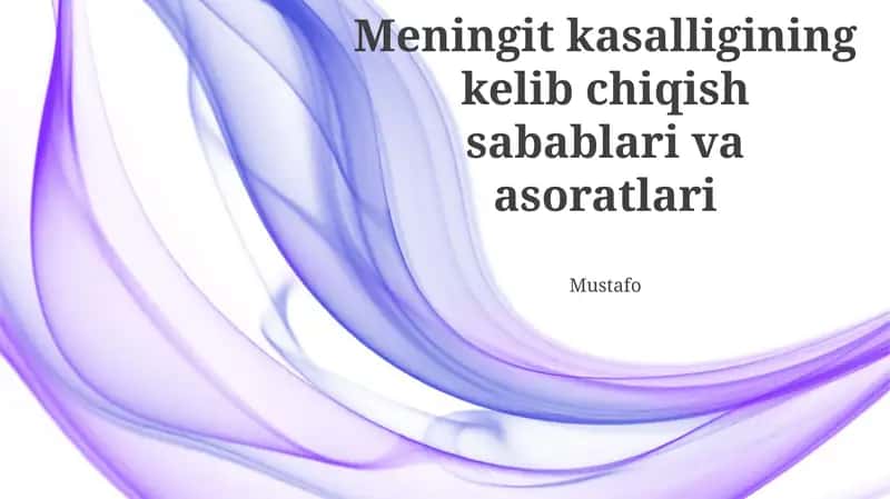 Meningitning sabablari 1