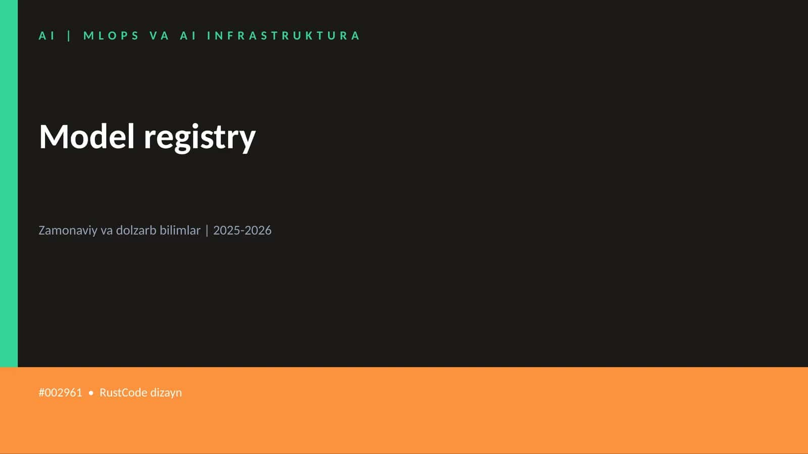 Model registry 1