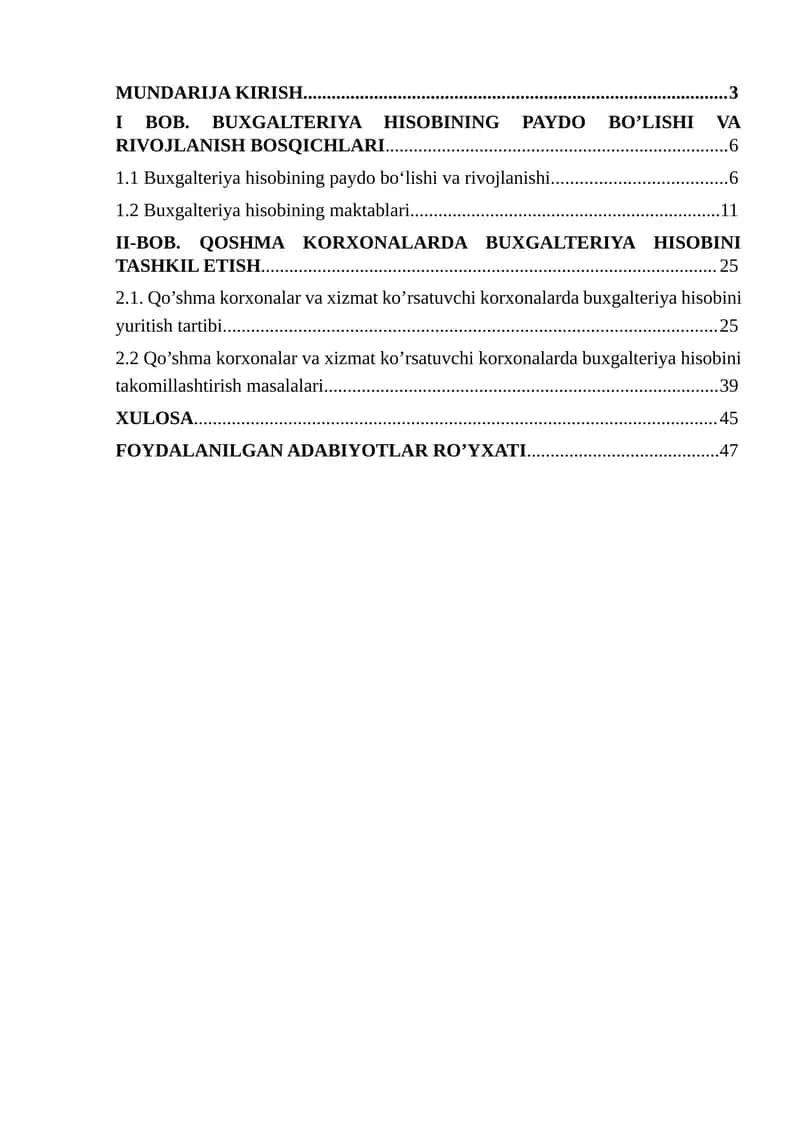 Qo'shma korxonalarda buxgalteriya hisobi 1