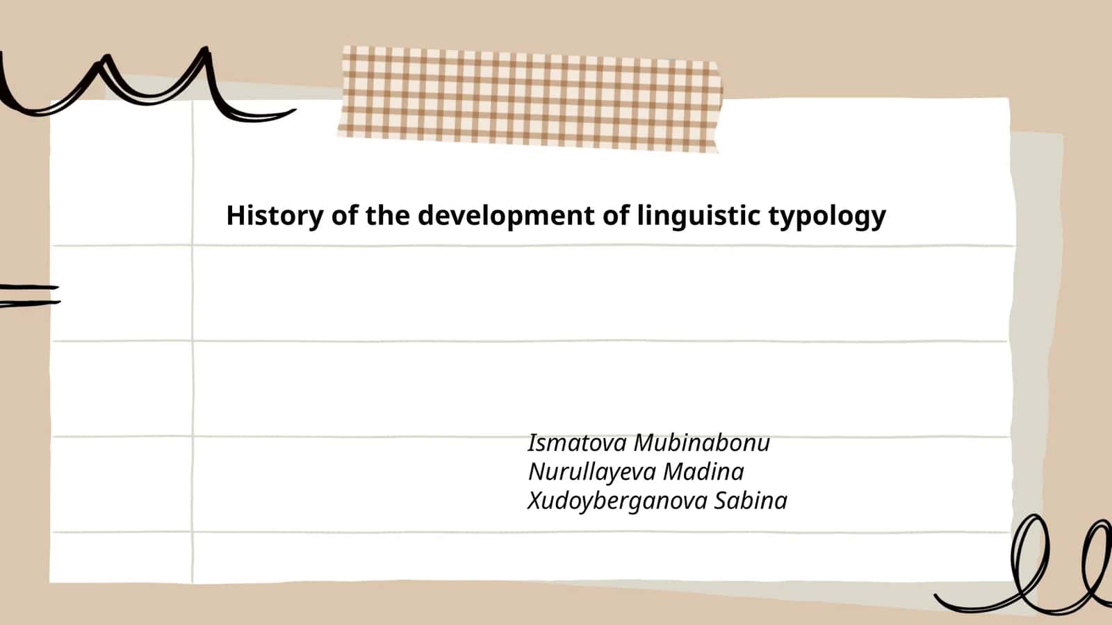History of the development of linguistic typology 1