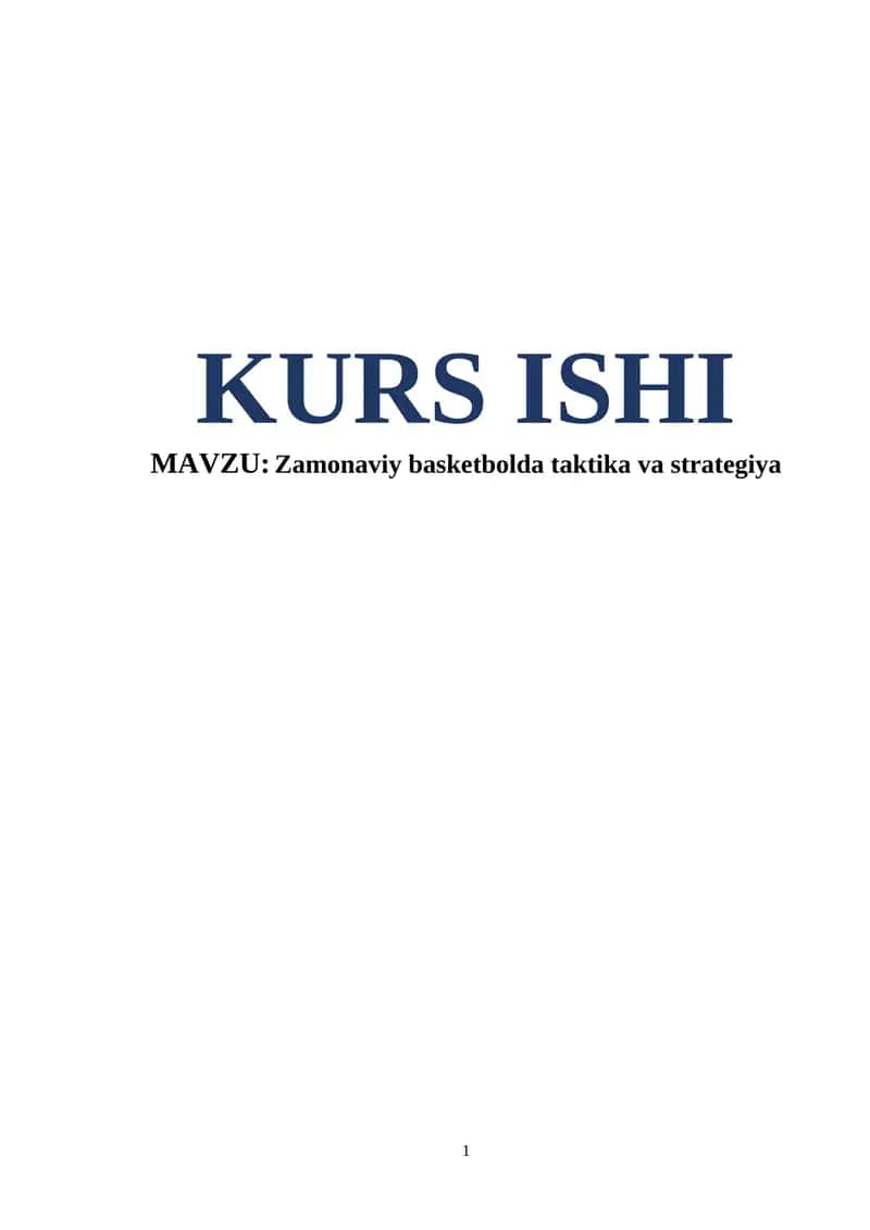 Zamonaviy basketbolda taktika va strategiya 1