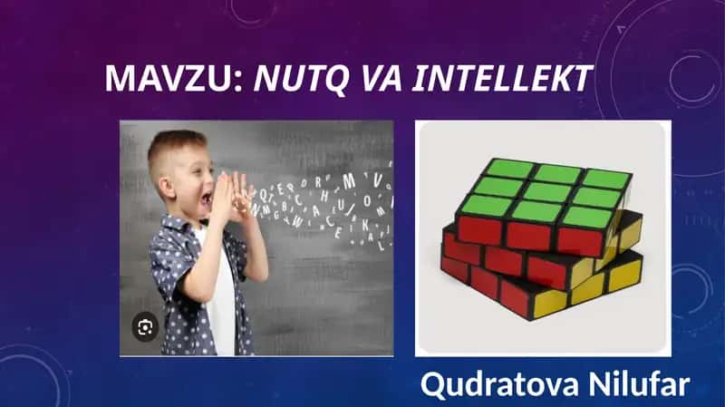 NUTQ va Intellekt 1